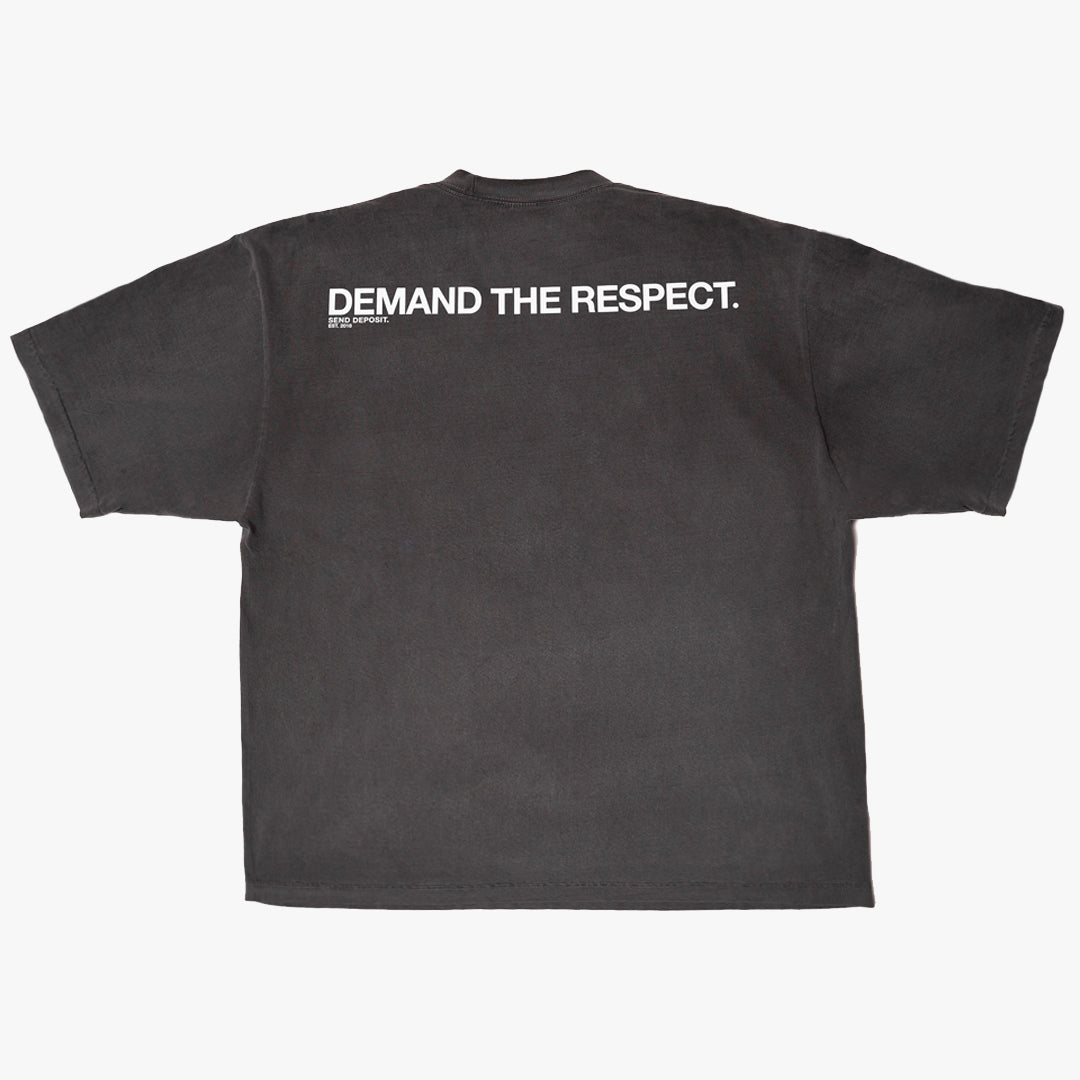 Womens Send Deposit Oversized Drop Shoulder T Shirt - Concrete