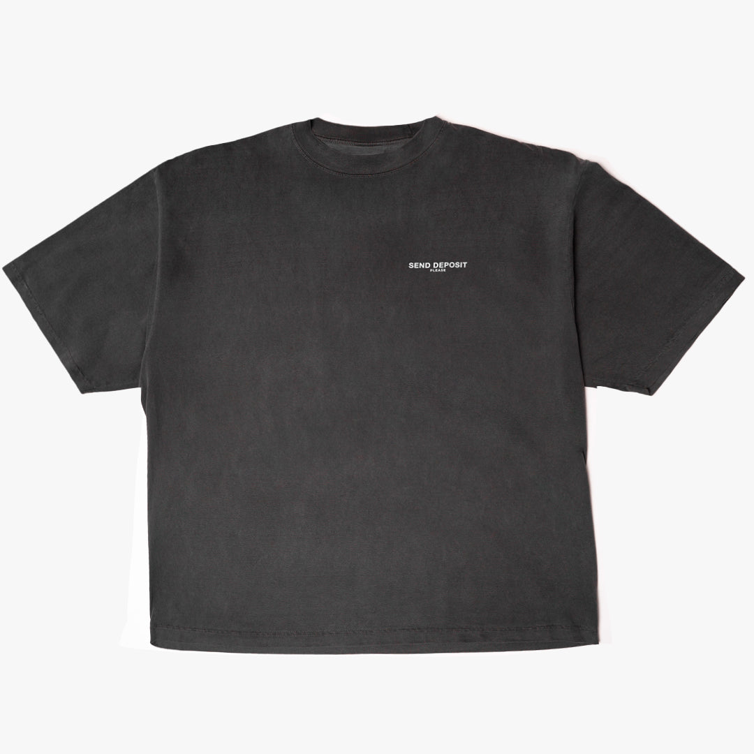 Send Deposit Oversized Drop Shoulder T Shirt - Concrete