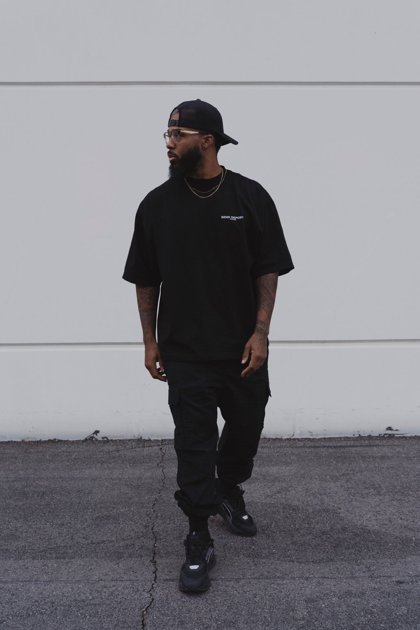 Send Deposit Oversized Drop Shoulder T Shirt - Gravel