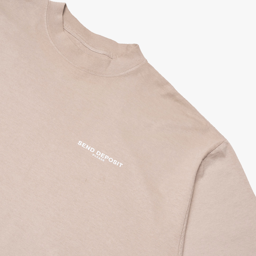 Send Deposit Oversized Drop Shoulder T Shirt - Sand