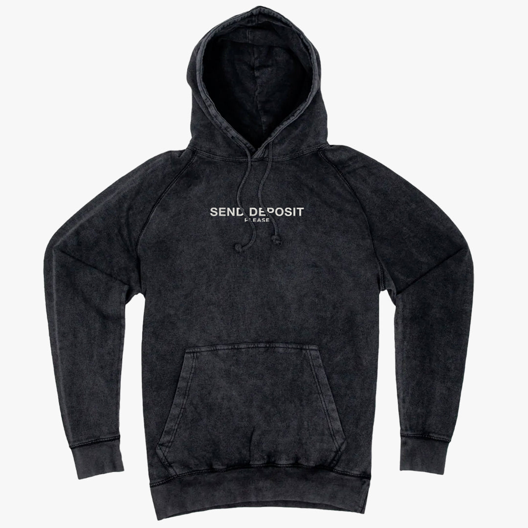 Send Deposit Vintage Black Hoodie