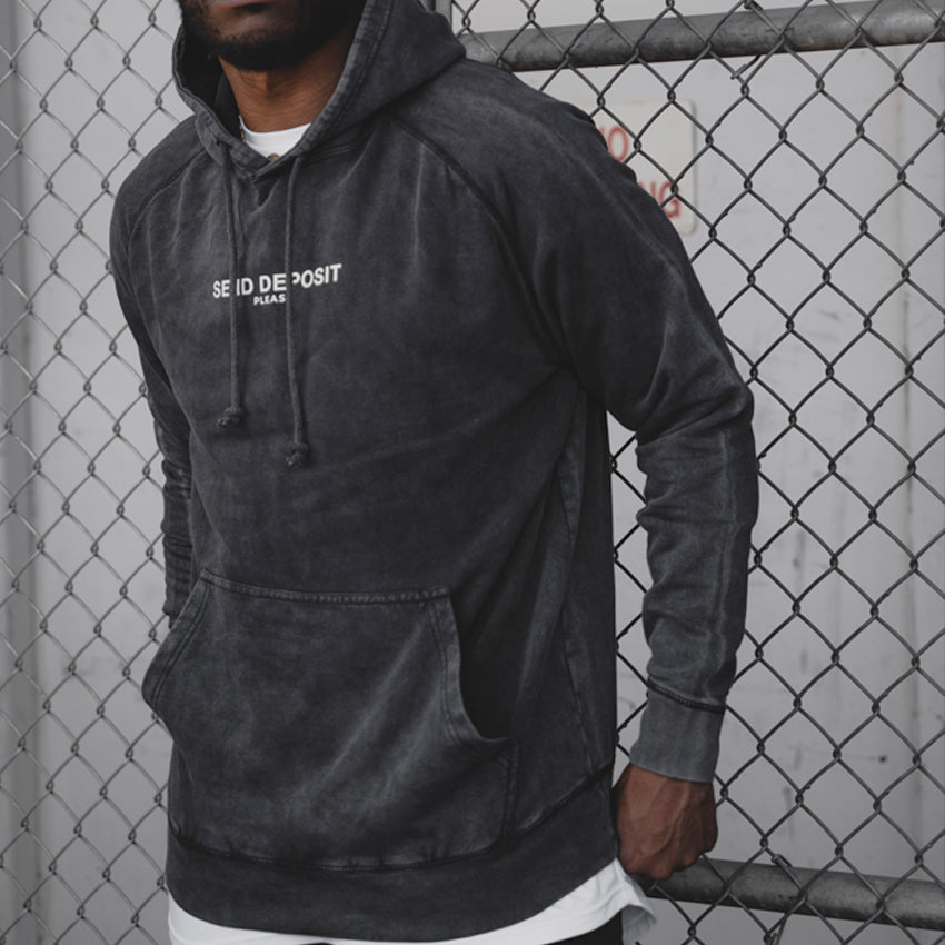 Send Deposit Vintage Black Hoodie