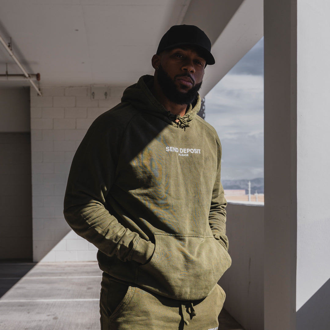 Send Deposit Vintage Olive Hoodie