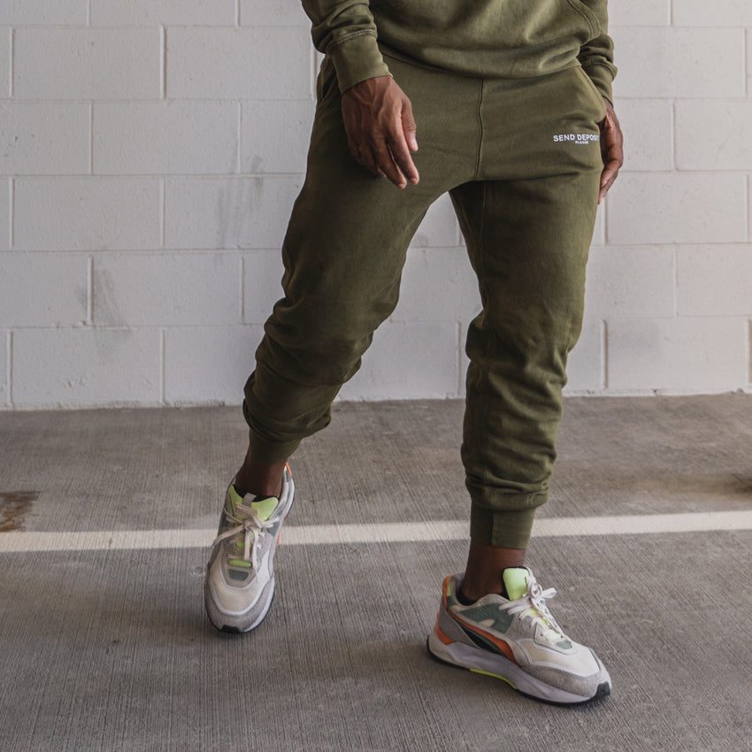 Send Deposit Vintage Olive Jogger