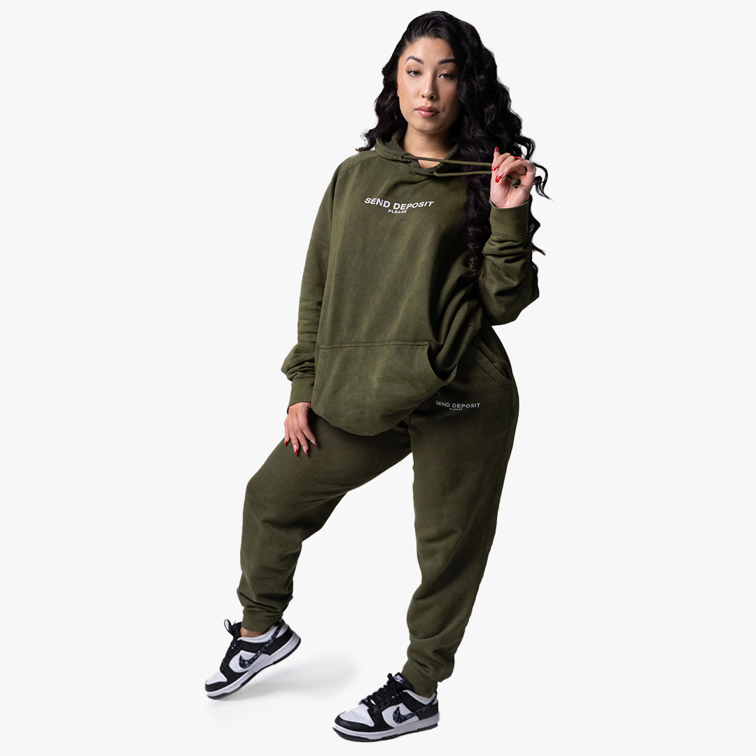 Womens Send Deposit Vintage Olive Jogger