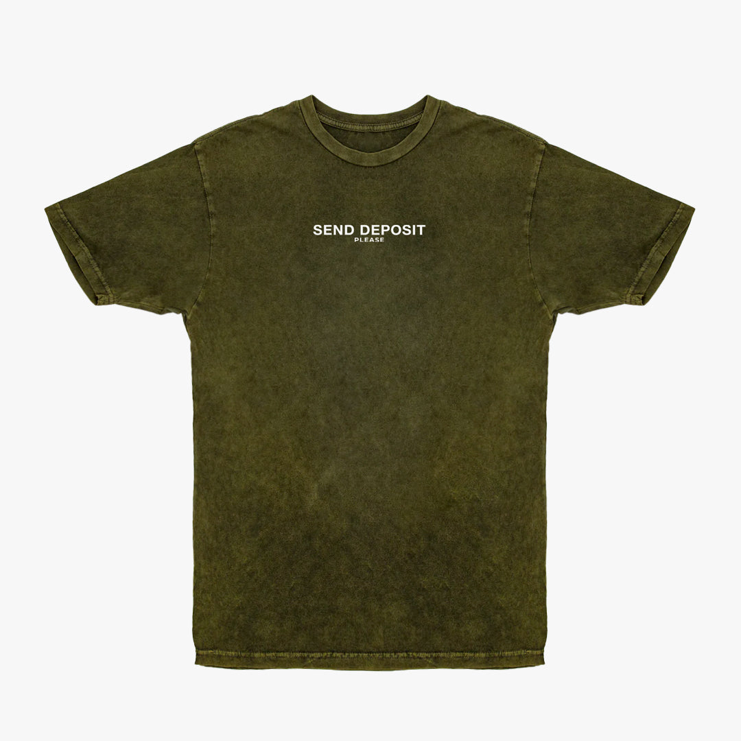 Womens Send Deposit Vintage Olive T Shirt