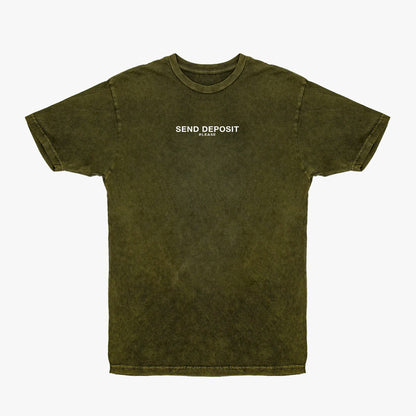 Womens Send Deposit Vintage Olive T Shirt