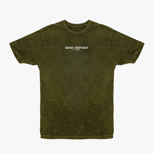 Send Deposit Vintage Olive T Shirt